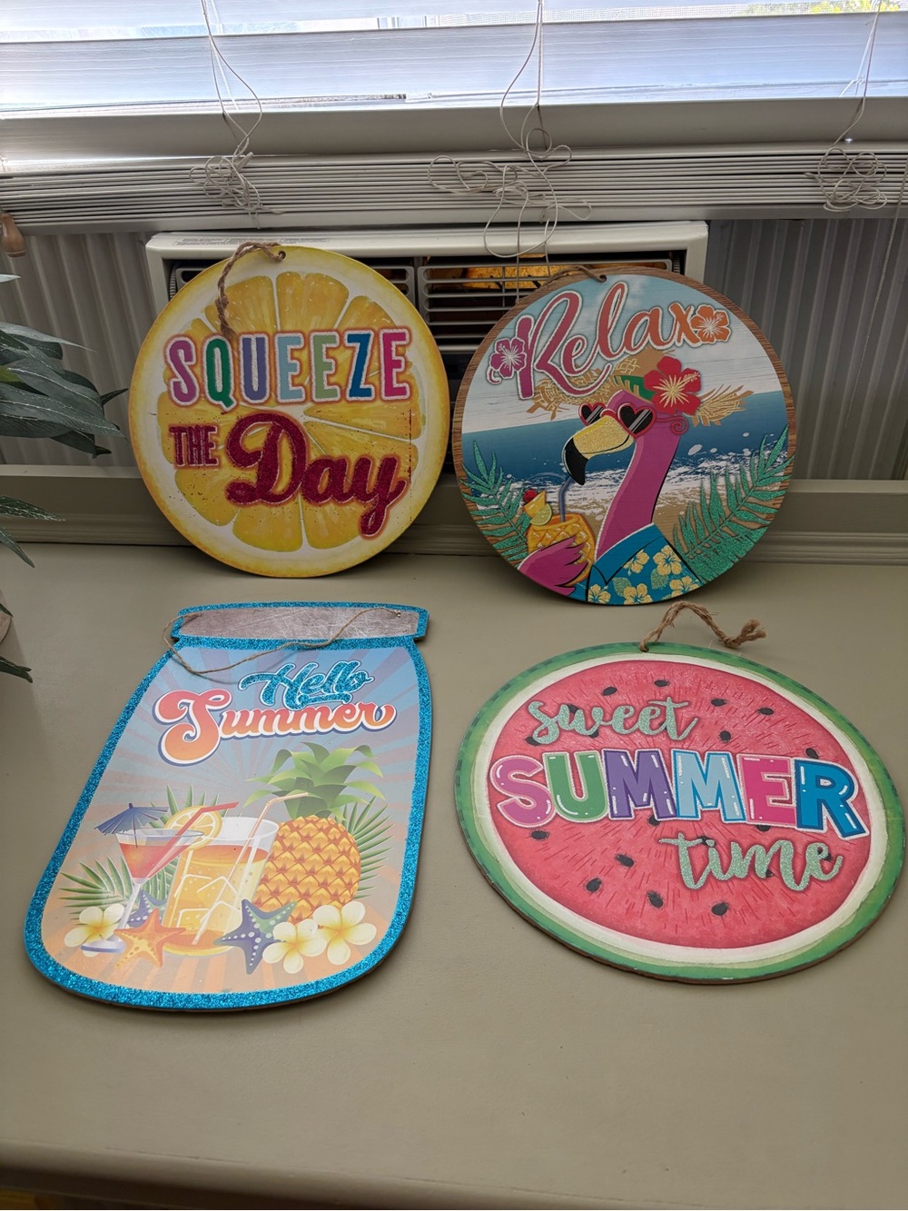 Summer Wall Decor Set - Multicolor Seasonal Signs
